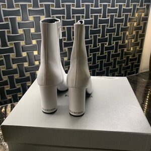 Balenciaga Women's White Heeled Boots